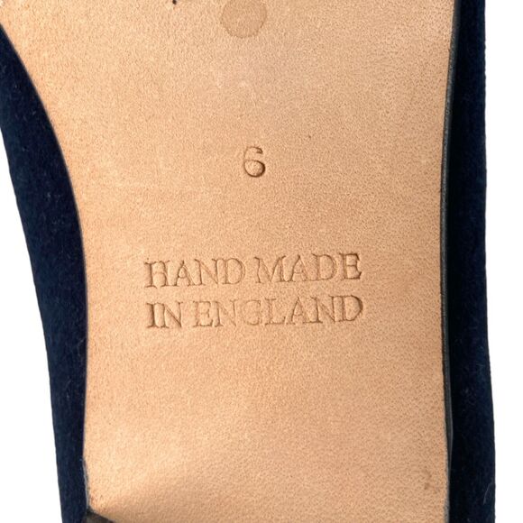 BERK Blue Velvet Embroidered CROWN “G” Loafers Slippers - UK 6 / US 8.5 - Picture 7 of 7